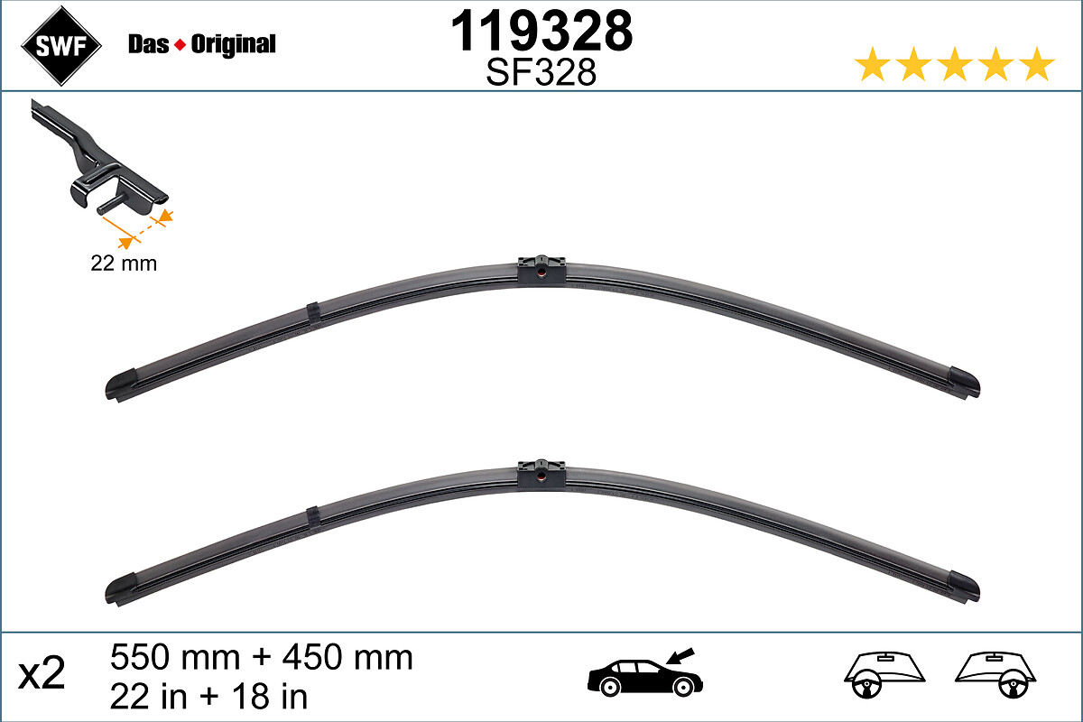 Lamela stergator OPEL ASTRA H GTC (A04) 1.7 CDTI (L08)  diesel 125 cai SWF 119328